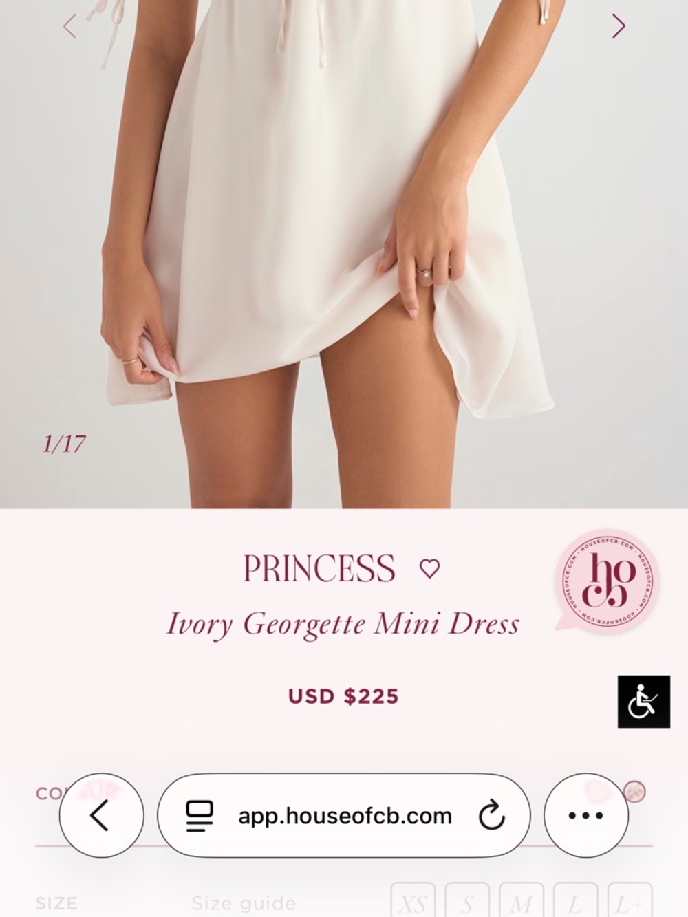 House of CB Princess Ivory Mini Dress - Size M - Picture 2 of 11
